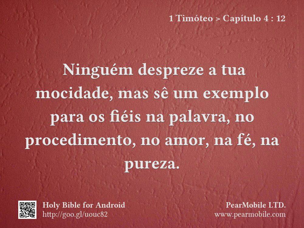 1 Timóteo, Capítulo 4:12